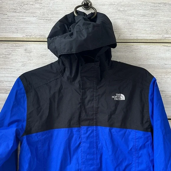 The North Face Antora Boys Black and Blue Windbreaker/Rain Jacket
